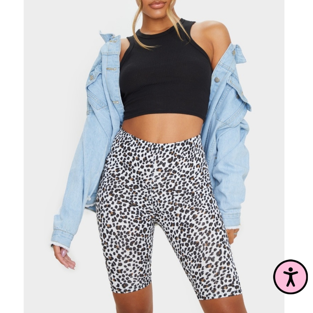 Leopard Print Bike Shorts